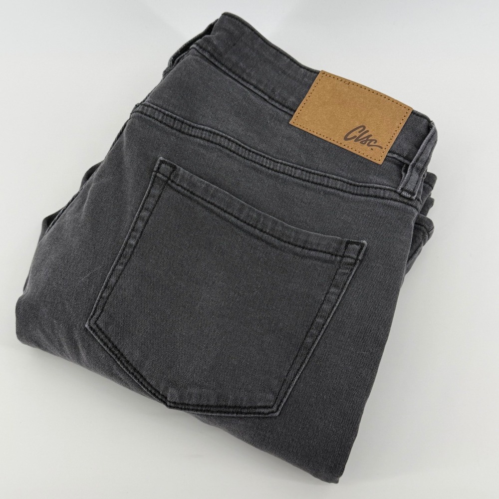 CLSC Glen Straight Jeans Mens 32x30 Charcoal Gray Stretch Denim TB70006 NEW